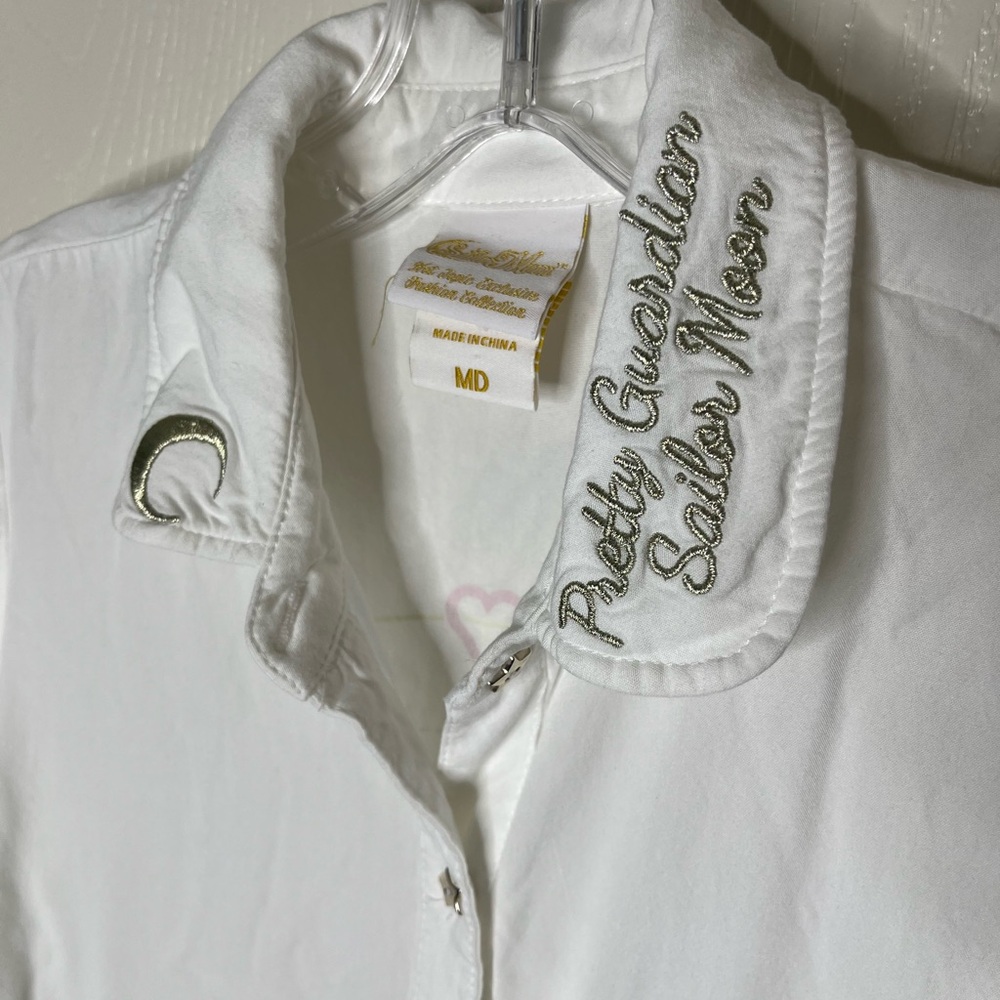 Sailor Moon Her Universe White Constellation Top Blouse Embroidered - Picture 4 of 7